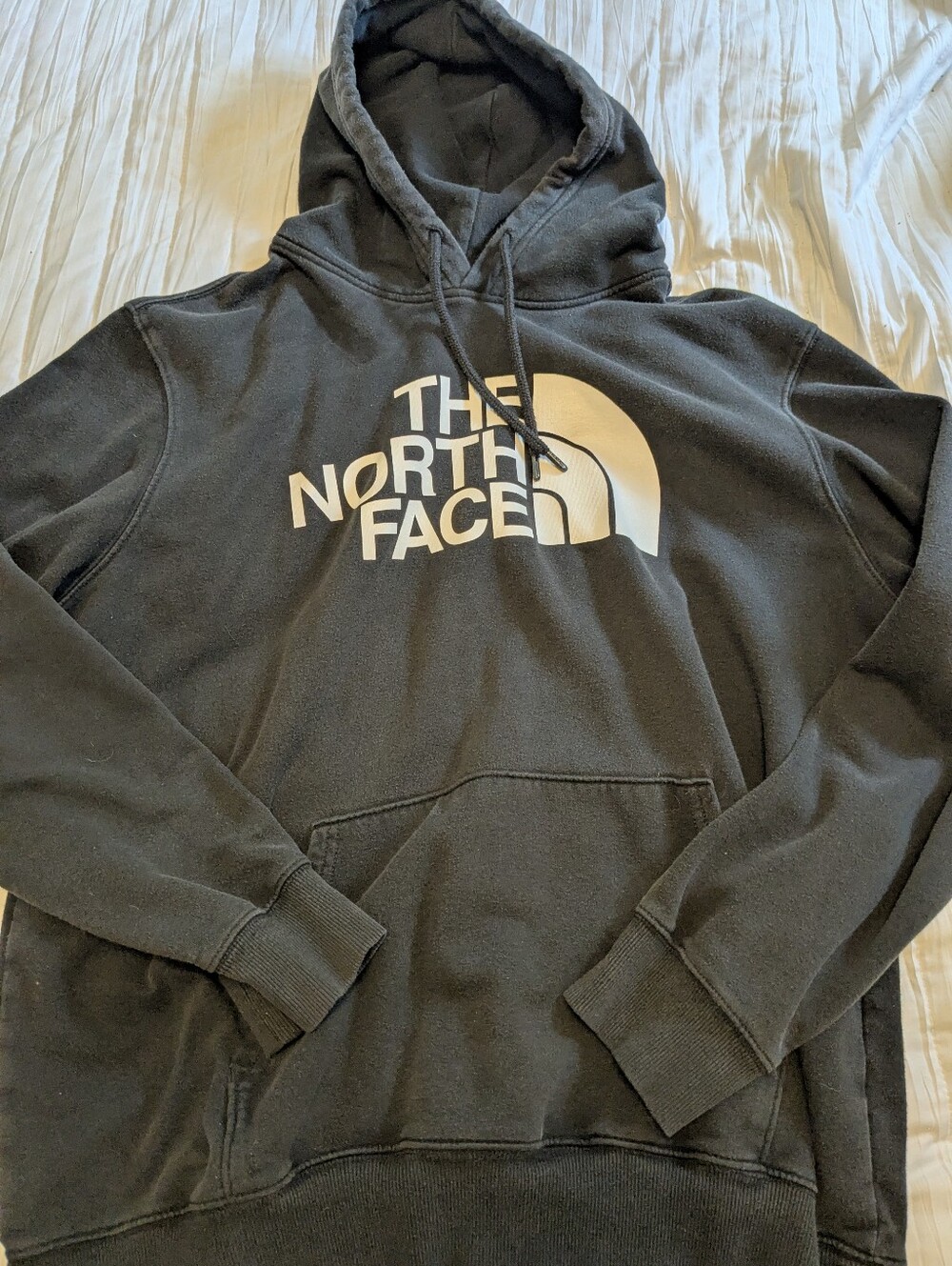 The North Face Black Hoodie with White Logo
